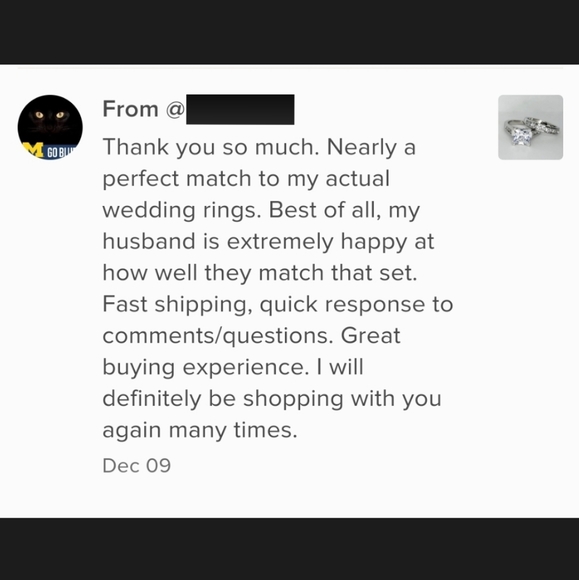 FINAL RESTOCK!! 2 Piece White Sapphire Wedding Ring Set - Picture 6 of 7